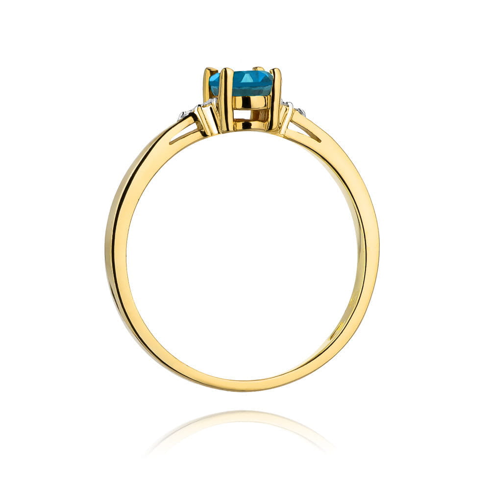 Inel Aur 14K W301 Topaz London Blue 0.50ct