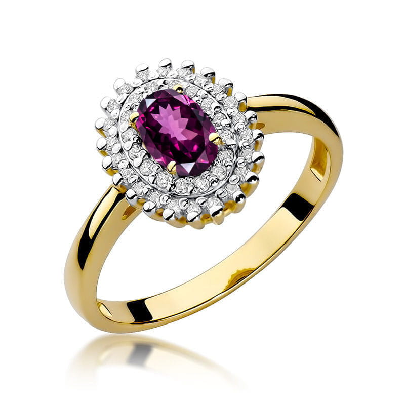 Inel Aur 14K W303 Rodolit 0.50ct