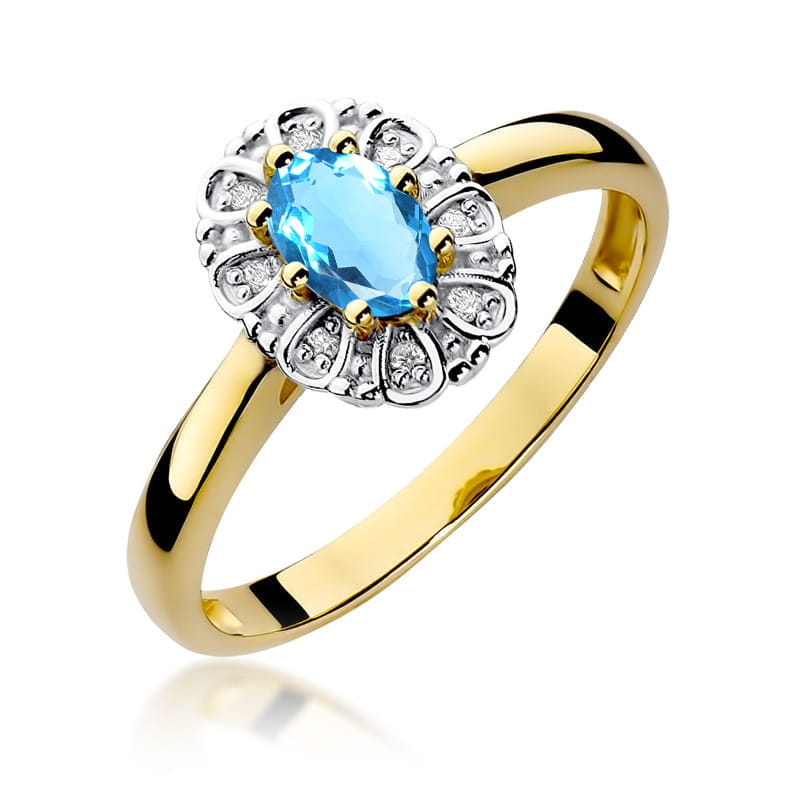 Inel Aur 14K W304 Topaz 0.50ct