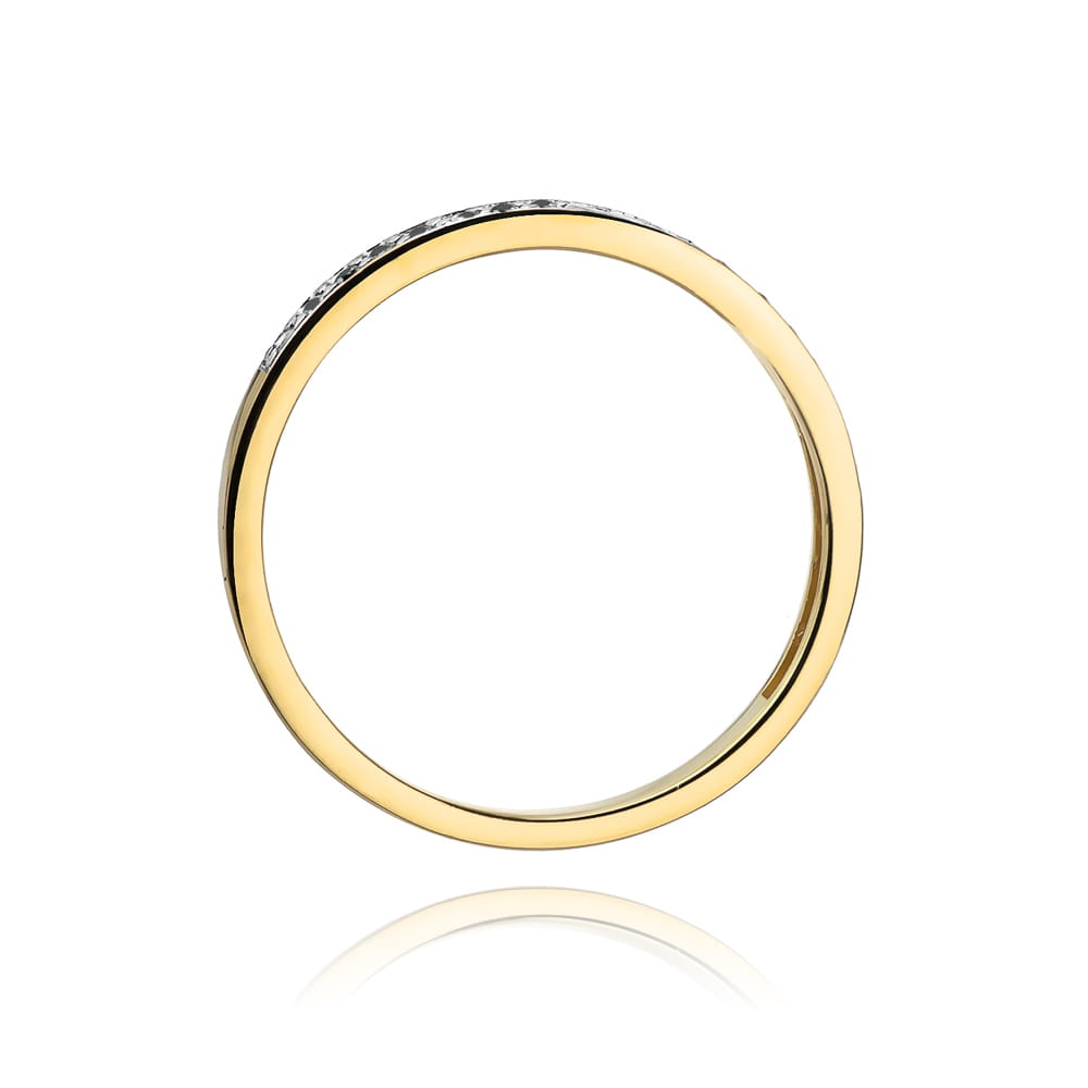 Inel Aur 14k cu Diamant Negru 0.09 ct