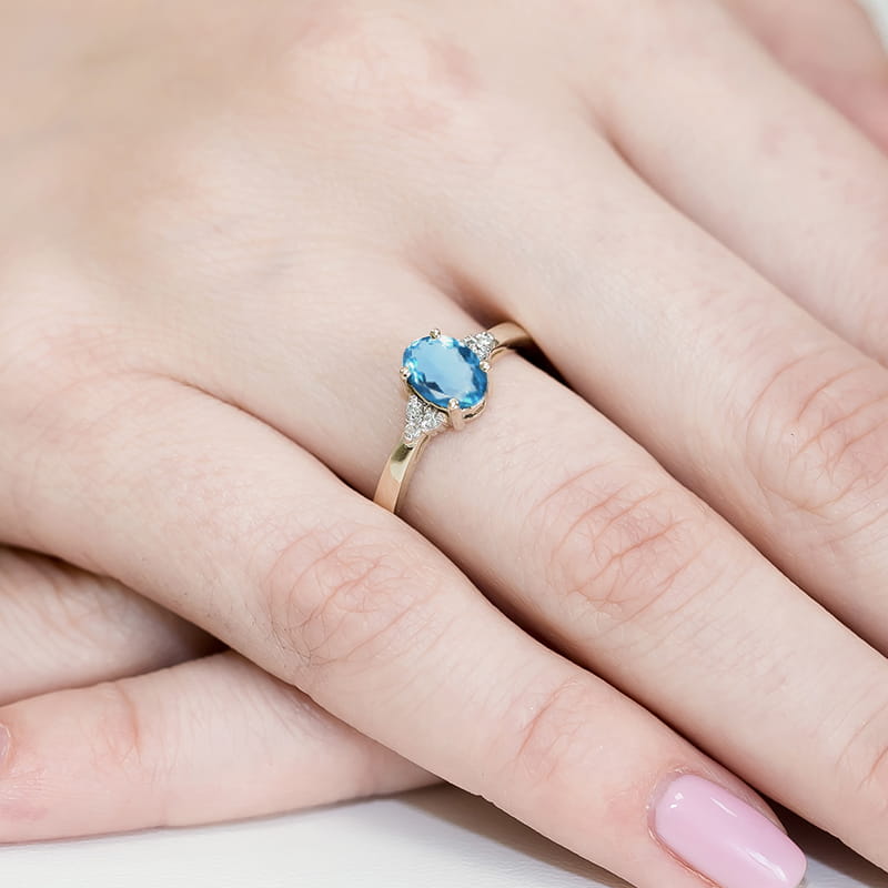 Inel Aur 14K W308 Topaz 0.90ct
