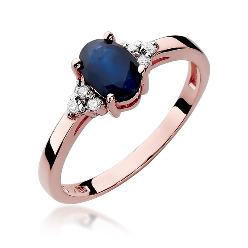 Inel Aur 14k cu Safir 0.90 ct - Roz