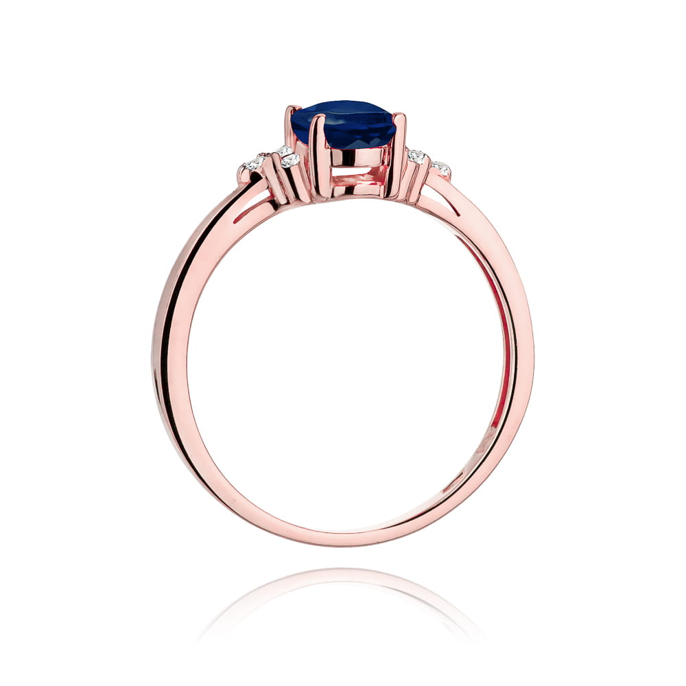 Inel Aur 14k cu Safir 0.90 ct - Roz