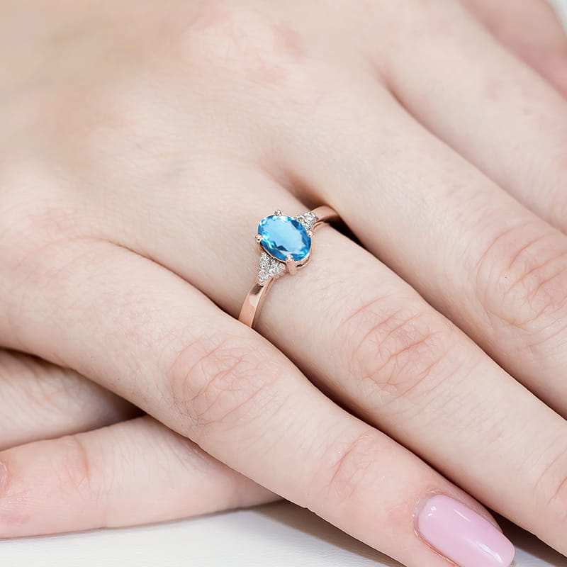 Inel Aur 14K W308 Topaz 0.90ct