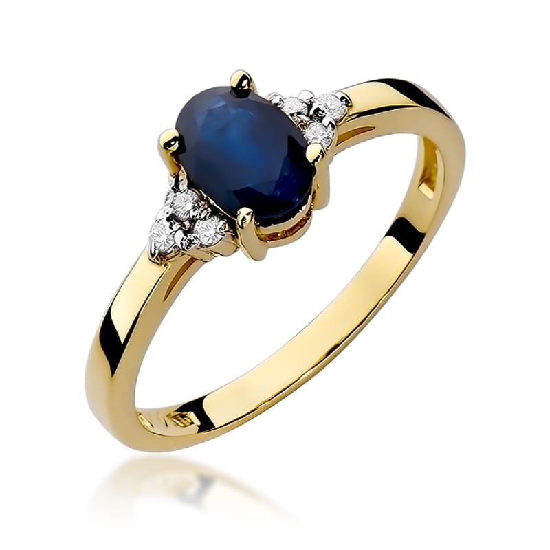 Inel Aur 14k cu Safir 0.90 ct - Galben