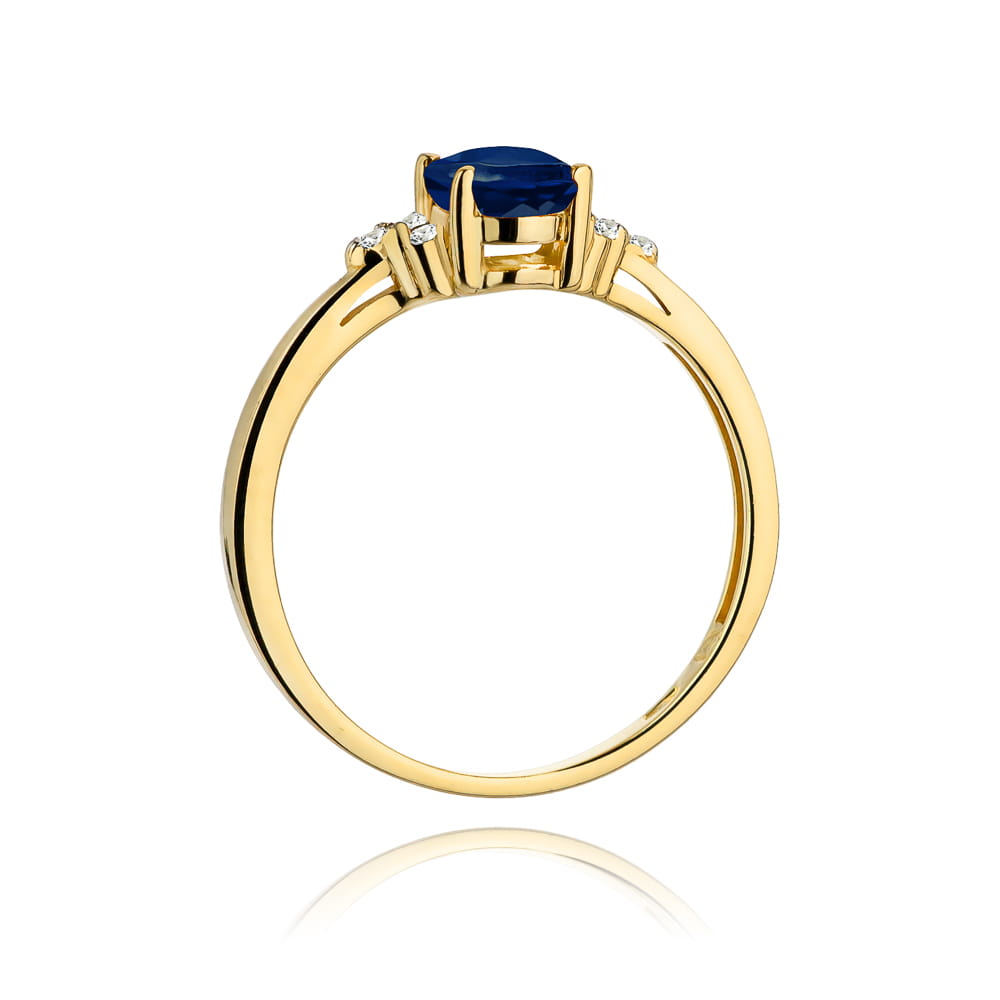 Inel Aur 14k cu Safir 0.90 ct - Galben
