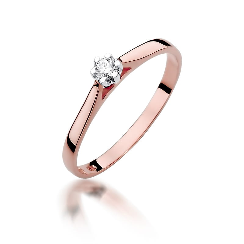 Inel Aur 14k cu Diamant 0.09 ct