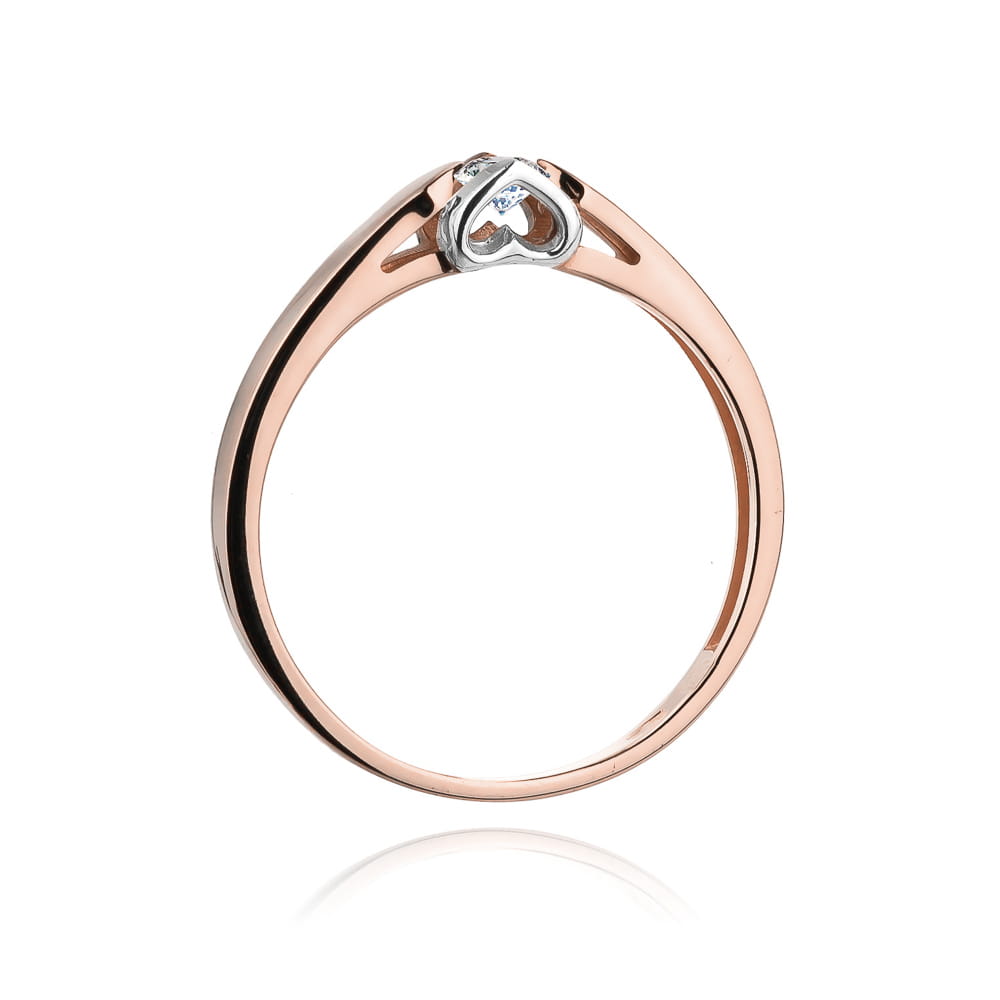Inel Aur 14k cu Diamant 0.30 ct - Roz