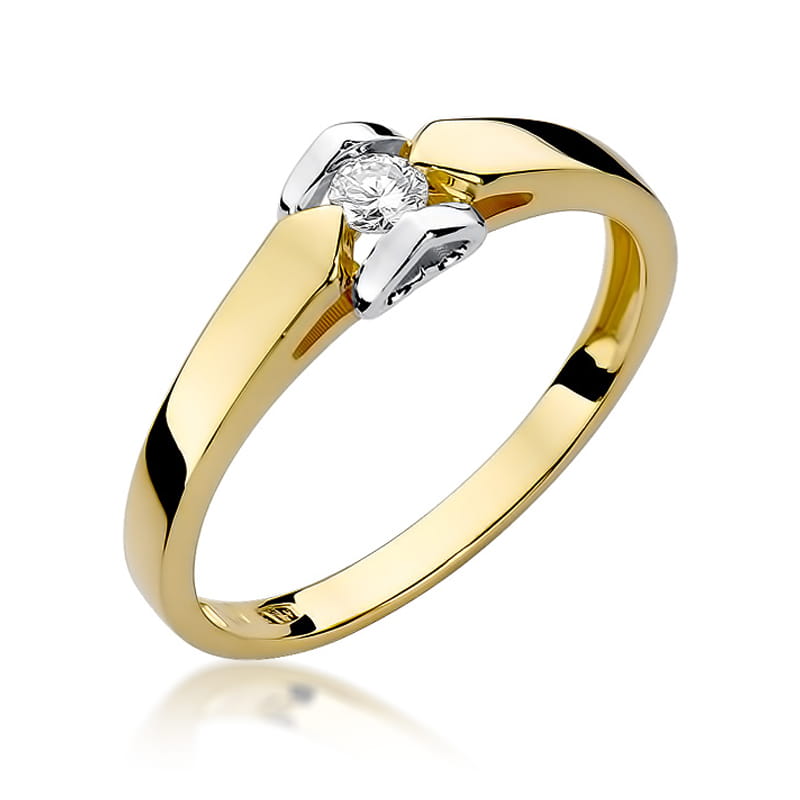 Inel Aur 14K W320 Diamant 0.04ct
