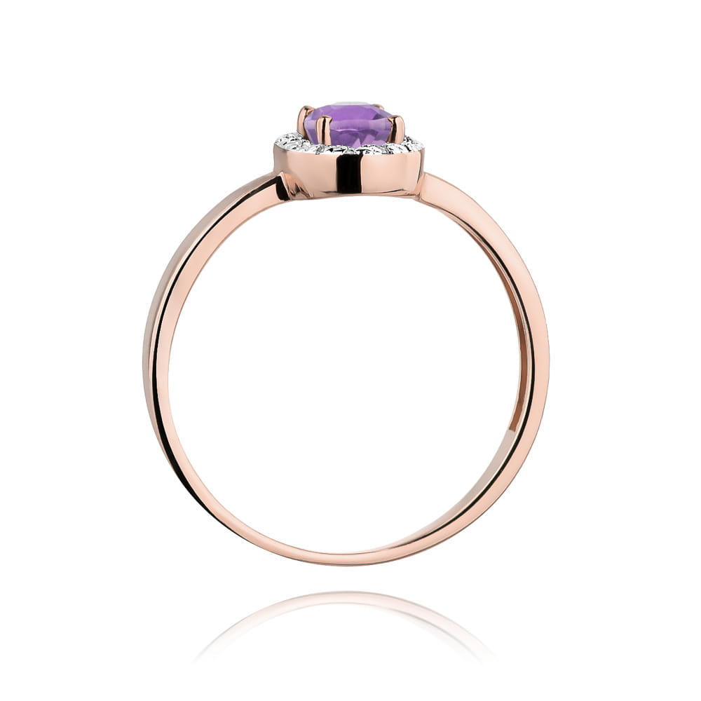 Inel Aur 14K W330 Ametist 0.40ct