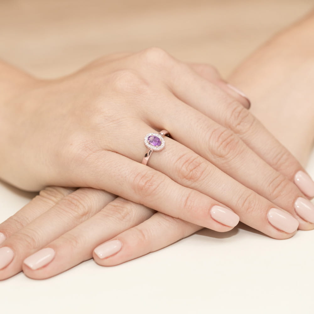Inel Aur 14K W330 Ametist 0.40ct