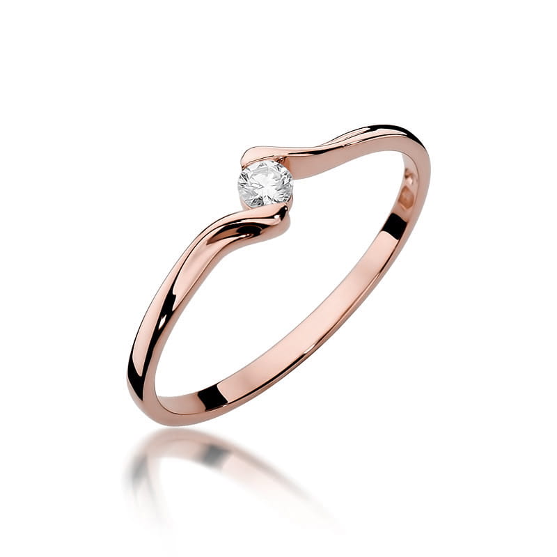 Inel Aur 14k cu Diamant  0.09 ct