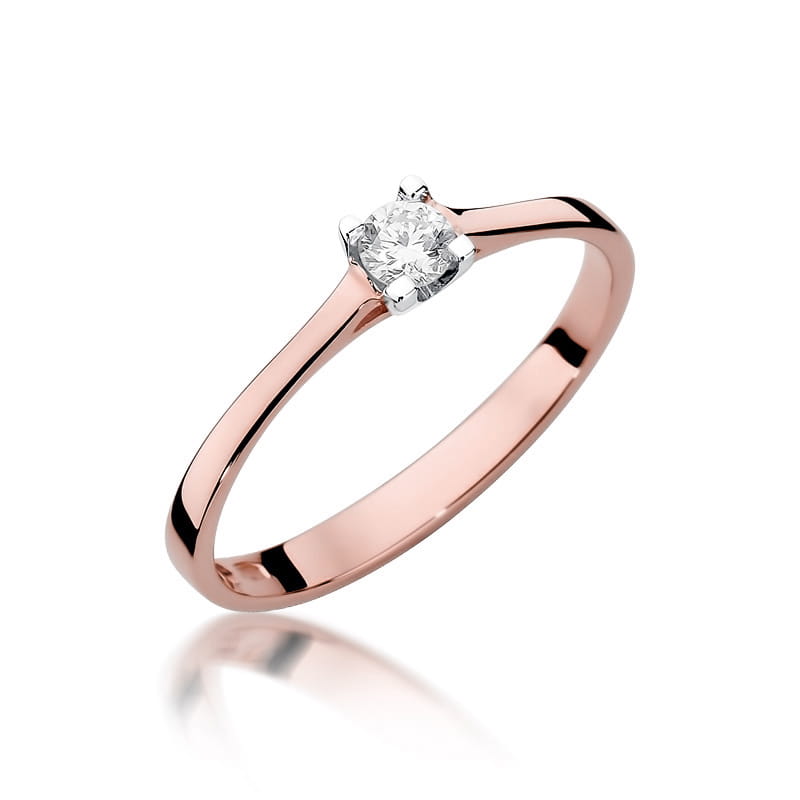 Inel Aur 14K cu Diamant 0.15 ct