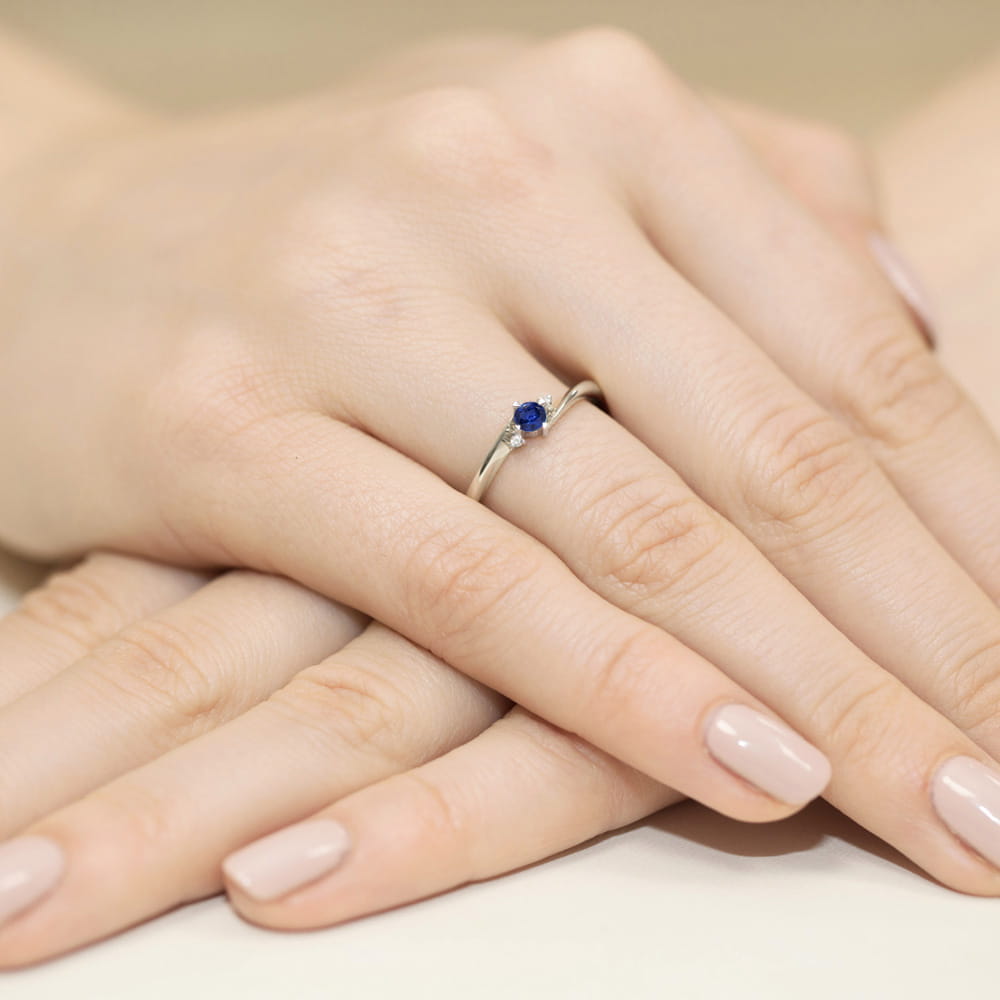 Inel Aur 14K W346 Safir 0.15ct