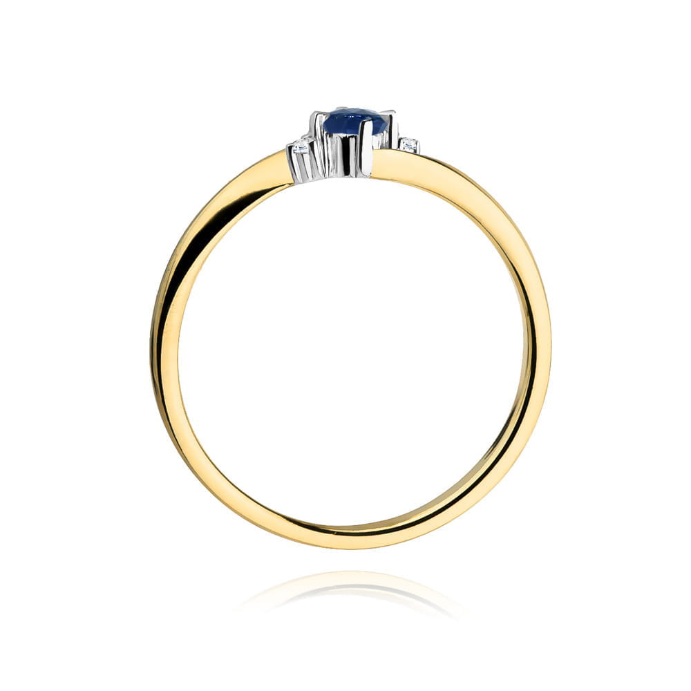 Inel Aur 14K W346 Safir 0.15ct