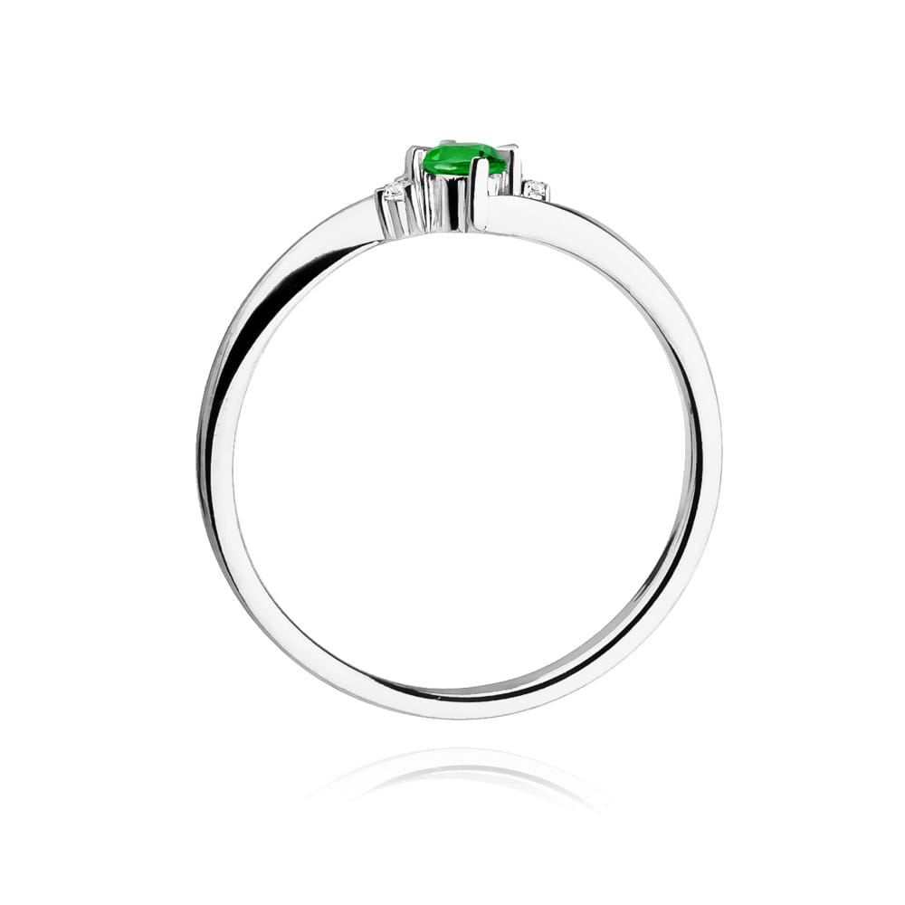 Inel Aur 14K W346B Smarald 0.30ct