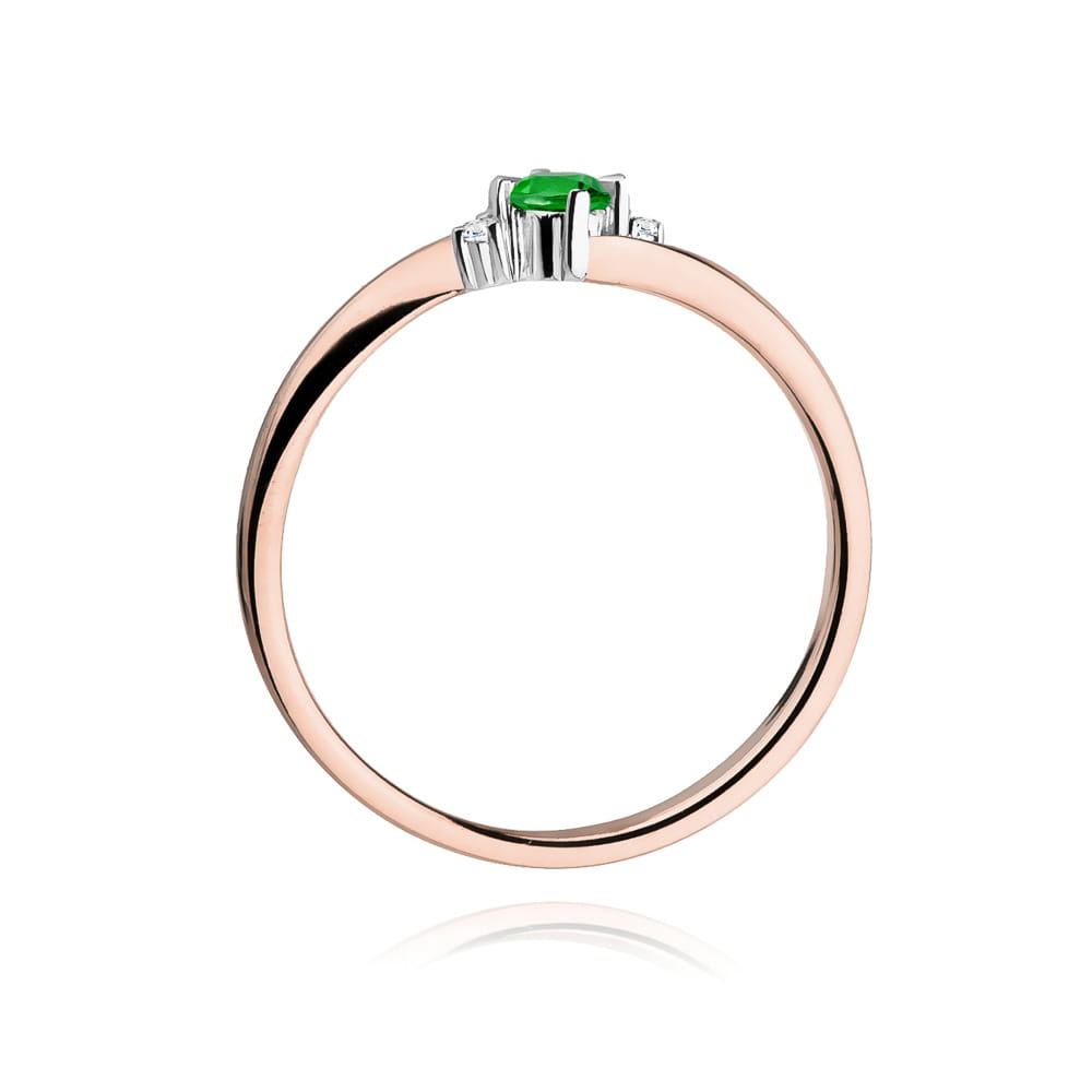 Inel Aur 14K W346B Smarald 0.30ct