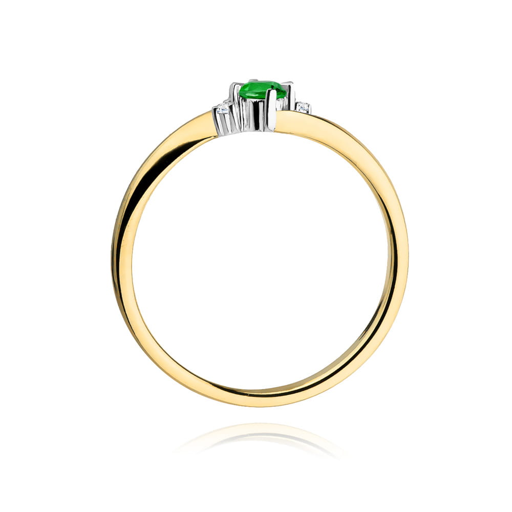 Inel Aur 14K W346B Smarald 0.30ct