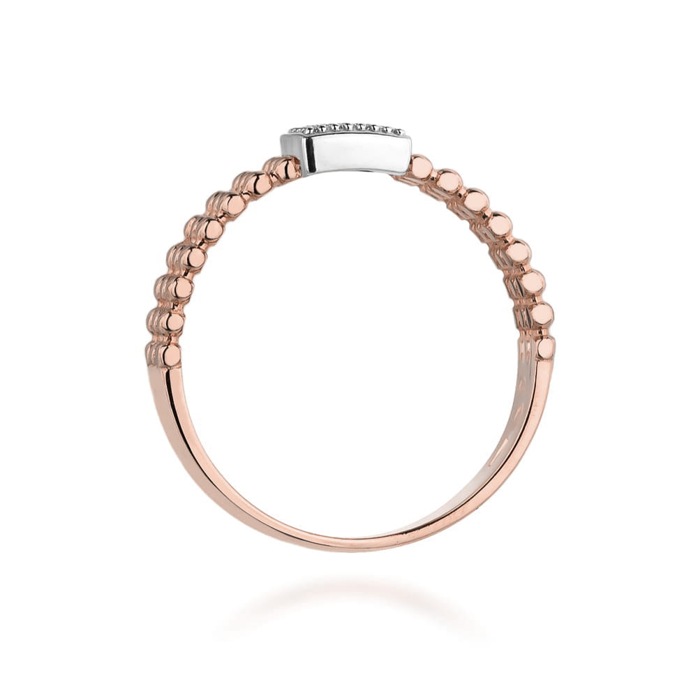 Inel Aur 14K W353 Diamante Negre 0.08ct