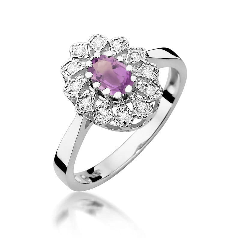 Inel Aur 14K W354 Ametist 0.40ct