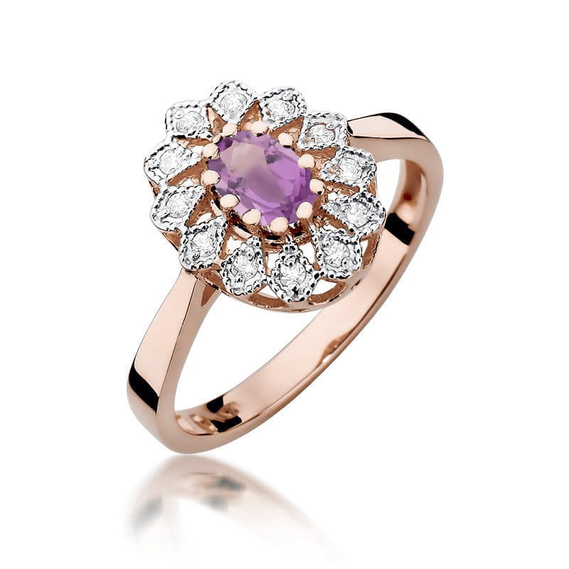 Inel Aur 14K W354 Ametist 0.40ct