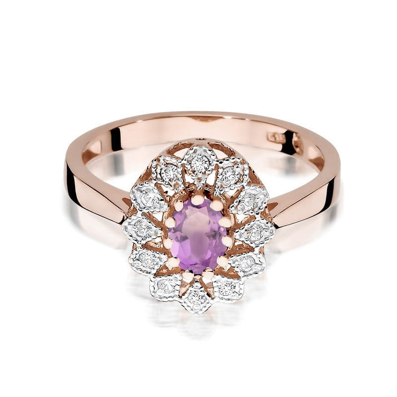 Inel Aur 14K W354 Ametist 0.40ct