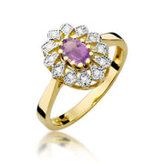 Inel Aur 14K W354 Ametist 0.40ct