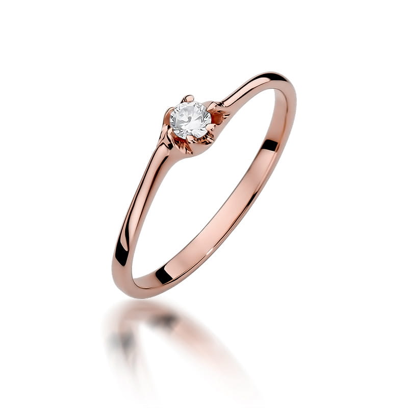 Inel Aur 14k cu Diamant 0.09 ct