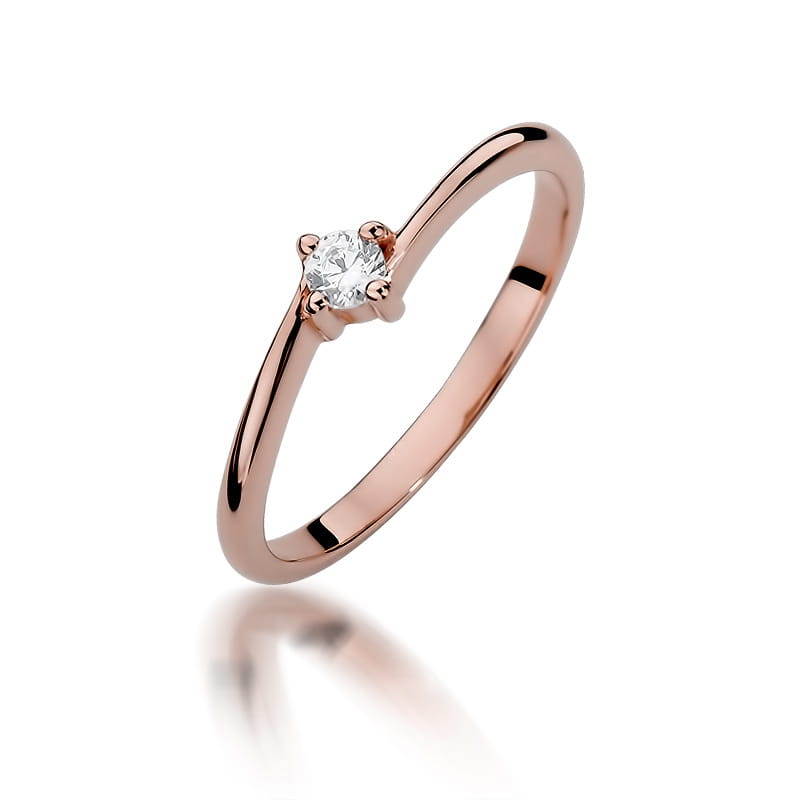 Inel Aur 14k cu Diamant 0.09 ct