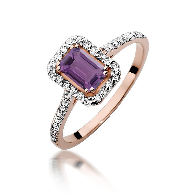 Inel Aur 14K W403 Ametist 0.50ct