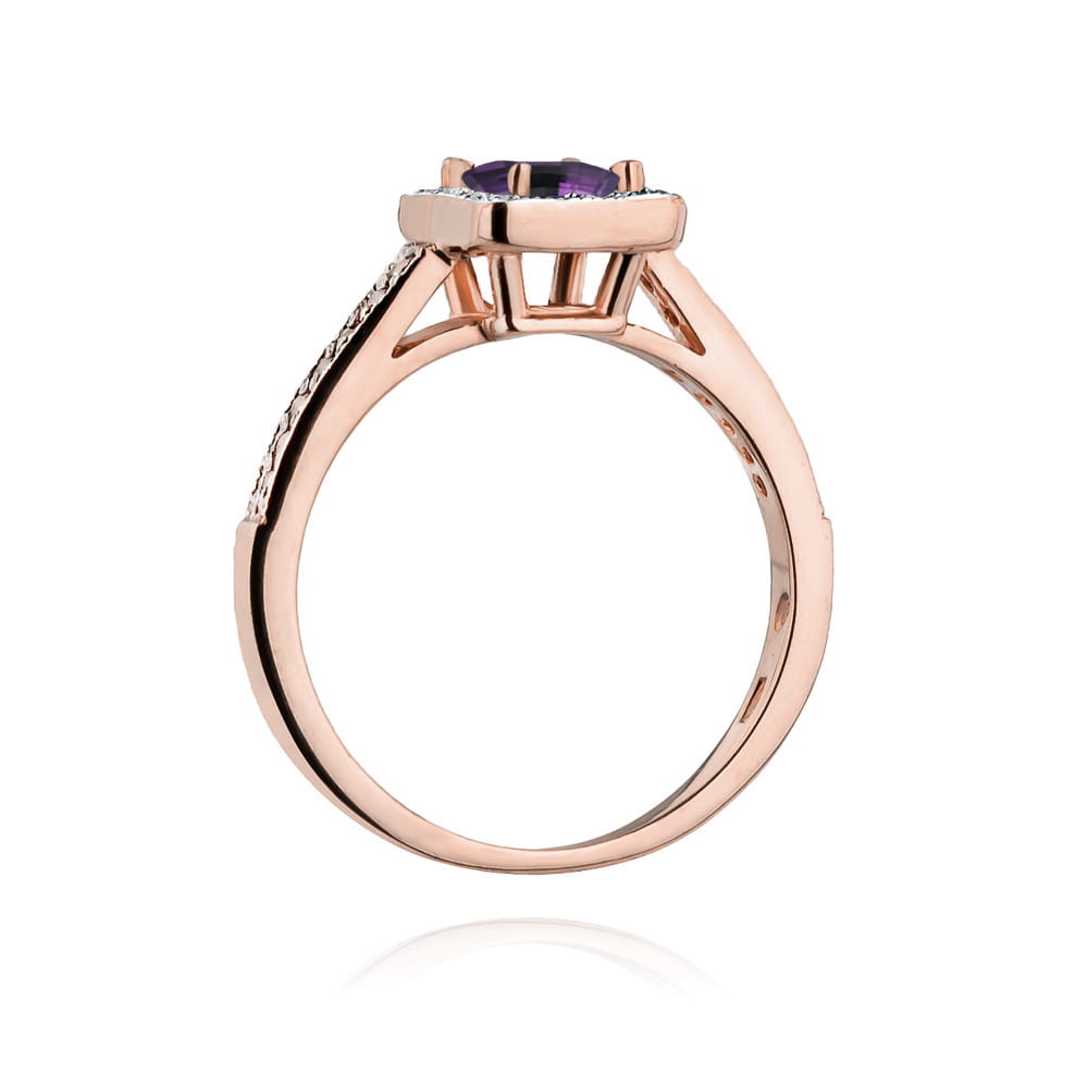 Inel Aur 14K W403 Ametist 0.50ct