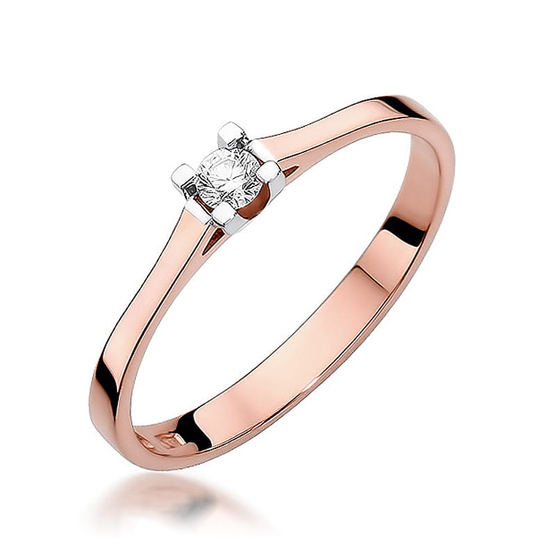 Inel Aur 14k cu Diamant 0.09 ct