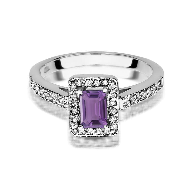 Inel Aur 14K W422 Ametist 0.50ct