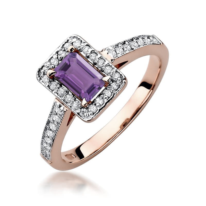 Inel Aur 14K W422 Ametist 0.50ct