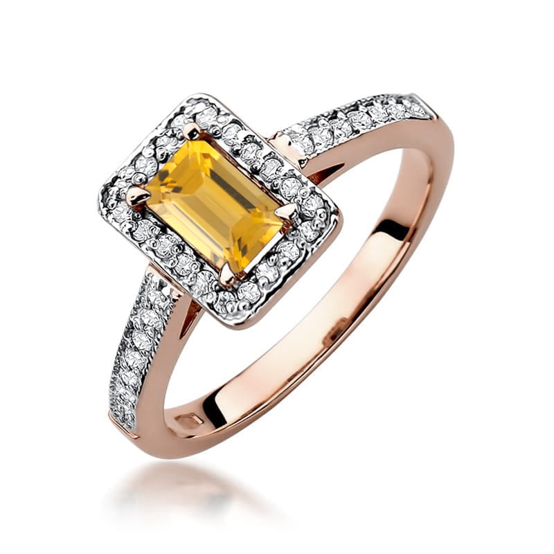 Inel Aur 14K W422 Citrin 0.60ct