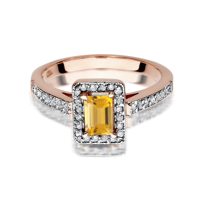Inel Aur 14K W422 Citrin 0.60ct