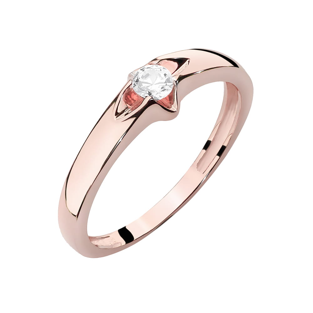 Inel Aur 14K cu Diamant 0.12 ct