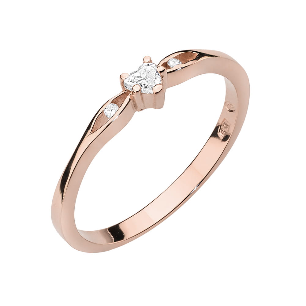 Inel Aur 14K cu Diamant 0.12 ct