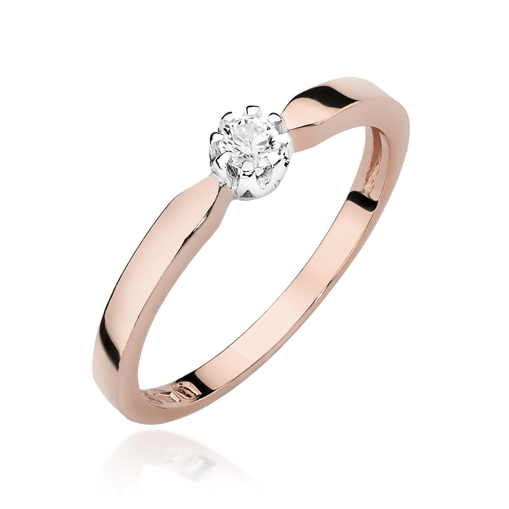 Inel Aur 14K W450 Diamant 0.08ct