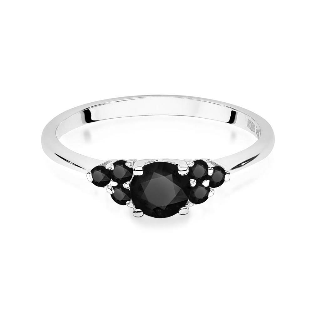 Inel Aur 14K cu Diamante Negre 0.68 ct