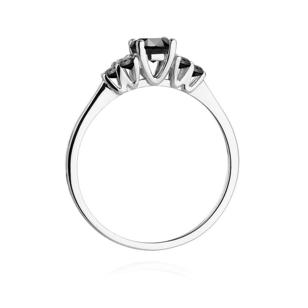 Inel Aur 14K cu Diamante Negre 0.68 ct