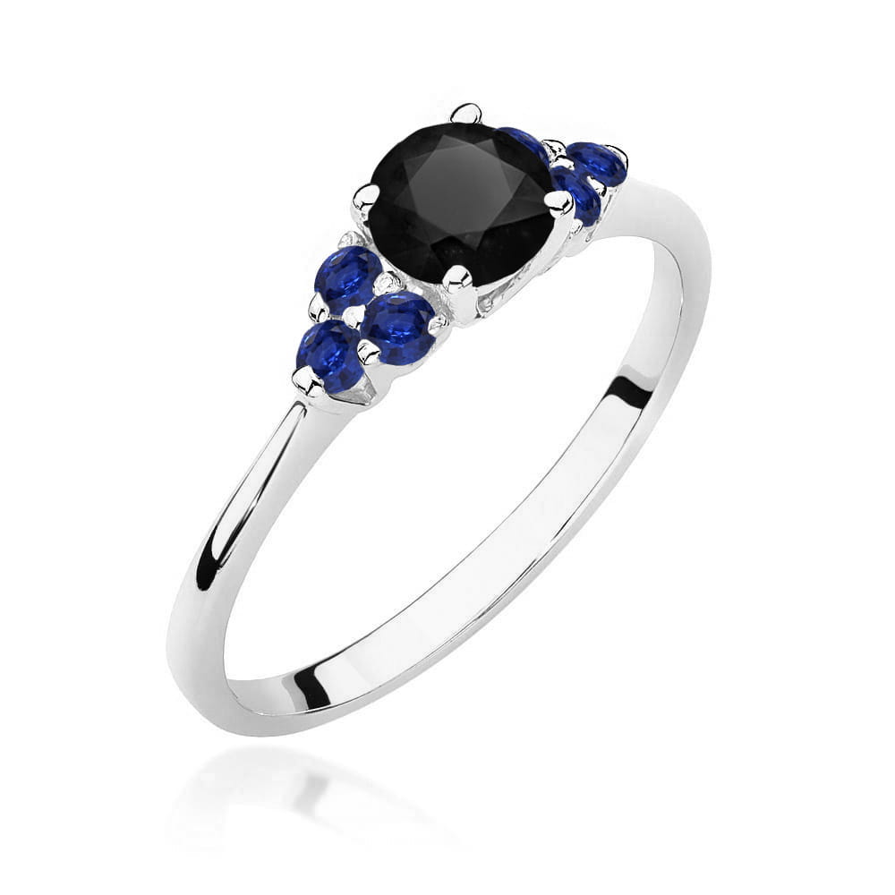 Inel Aur 14K W451 Diamant Negru 0.50ct