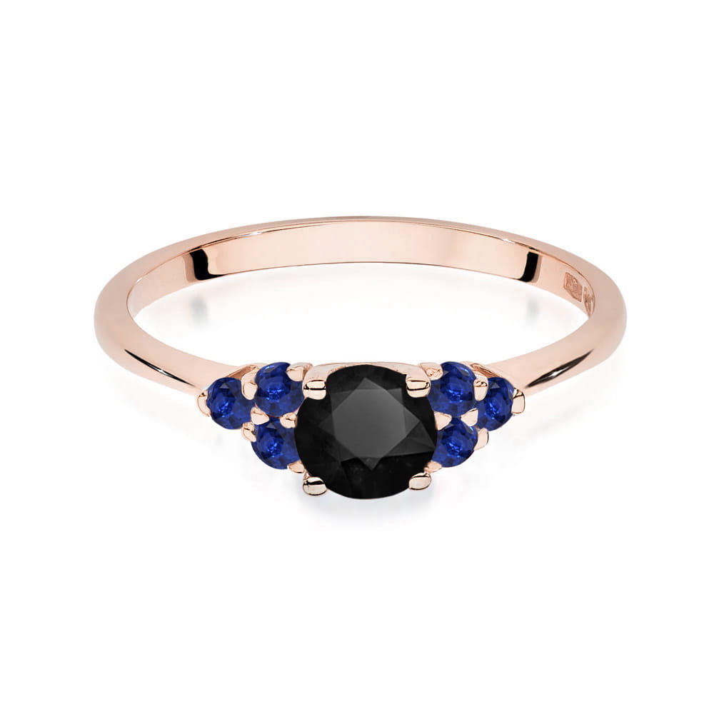 Inel Aur 14K W451 Diamant Negru 0.50ct