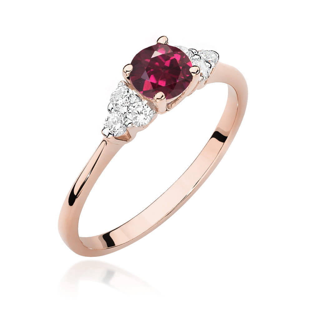 Inel Aur 14K W451 Rodolit 0.60ct