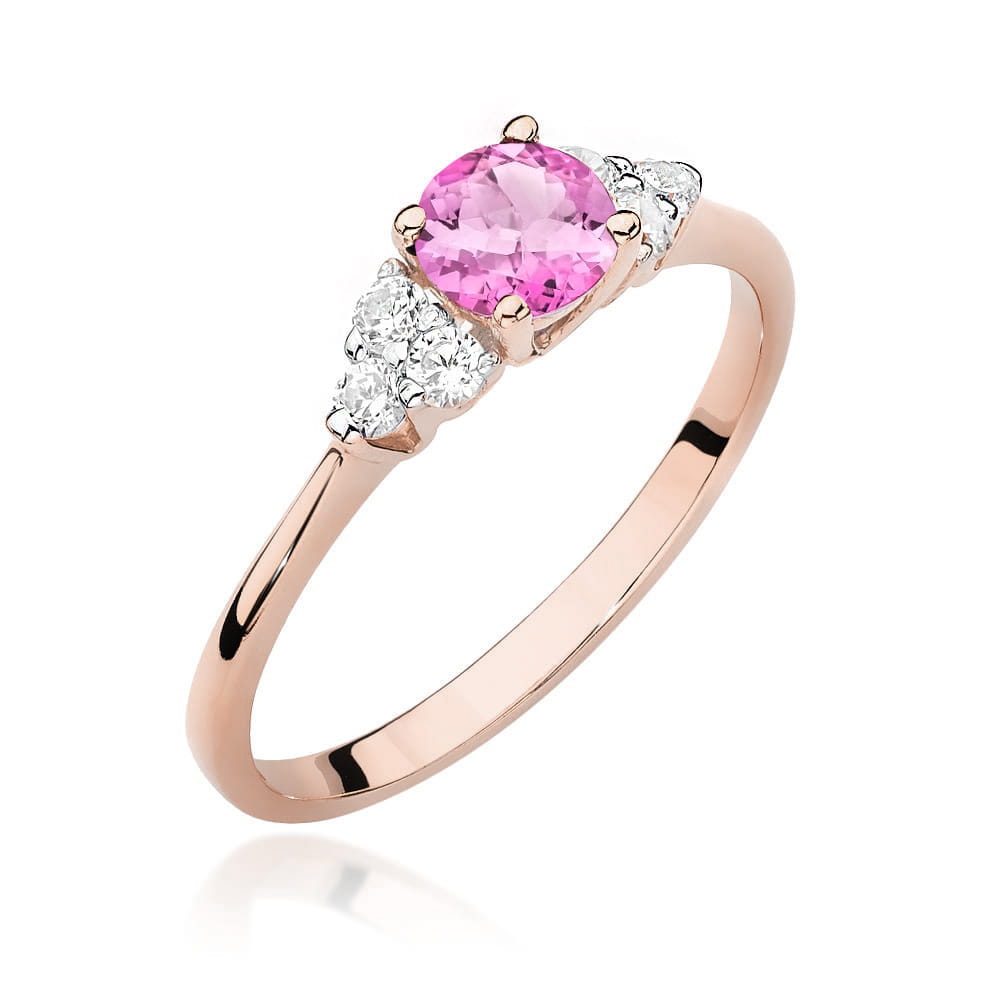 Inel Aur 14K W451 Topaz Roz 0.60ct