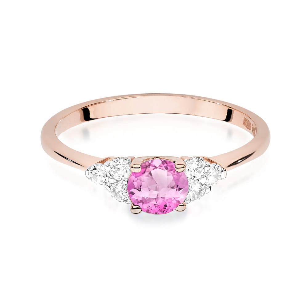 Inel Aur 14K W451 Topaz Roz 0.60ct