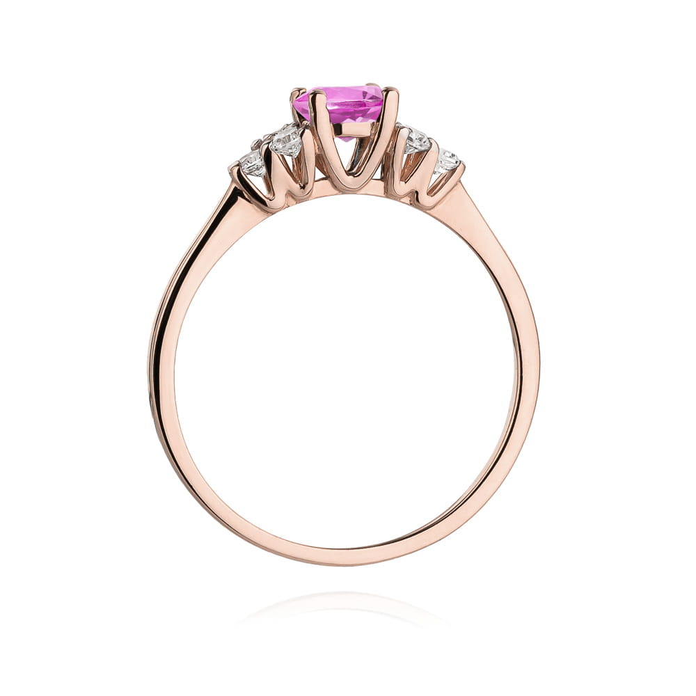 Inel Aur 14K W451 Topaz Roz 0.60ct