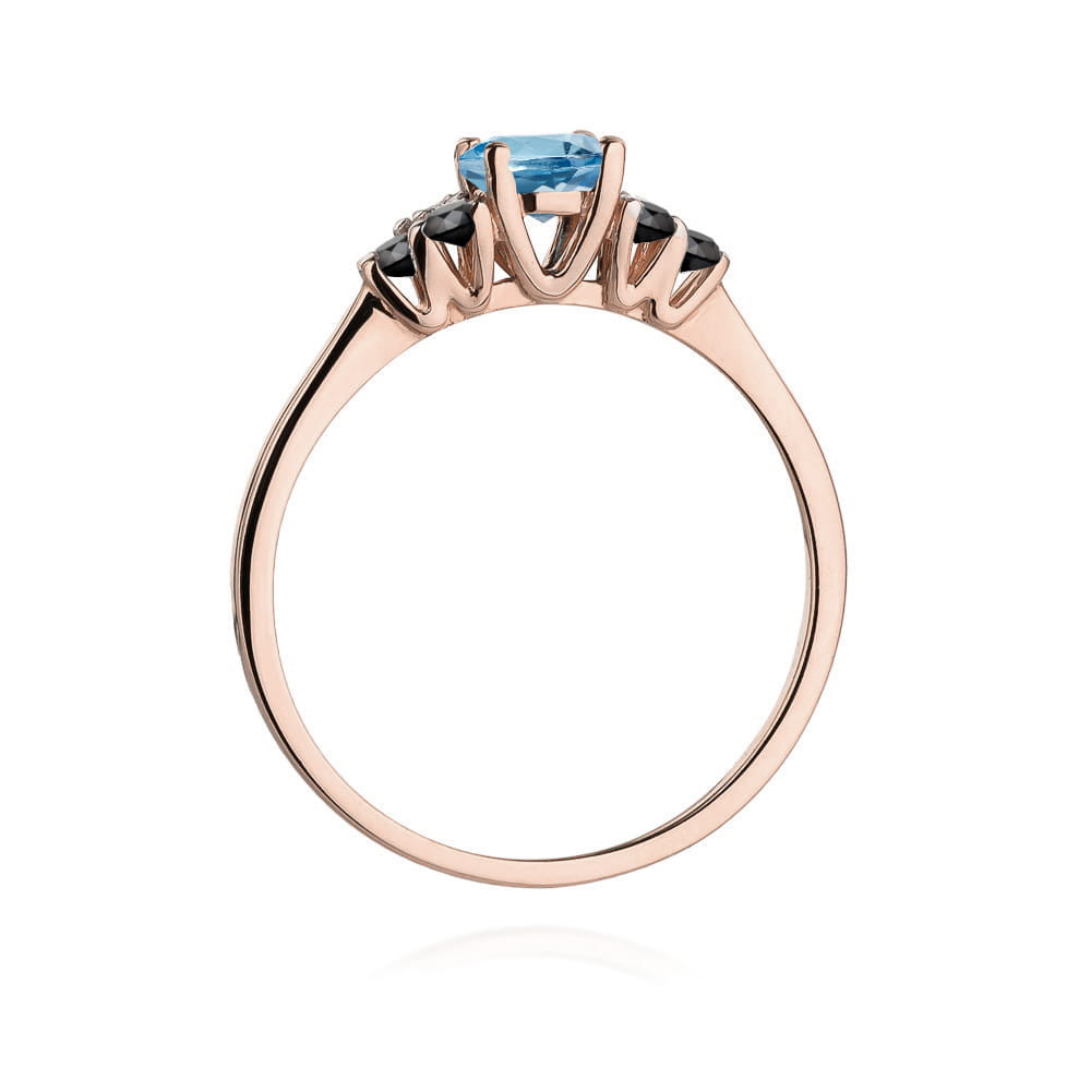 Inel Aur 14K W451 Topaz London Blue 0.50ct