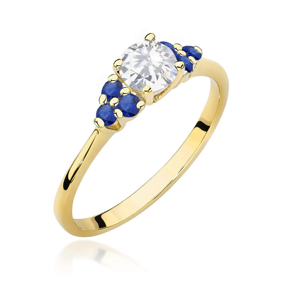 Inel Aur 14K W451 Safir Alb 0.60ct
