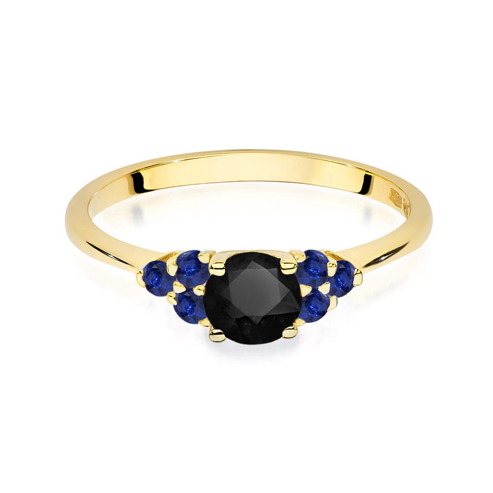 Inel Aur 14K W451 Diamant Negru 0.50ct